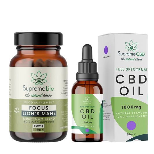 Supreme CBD Oil with Free Lion's Mane Capsules