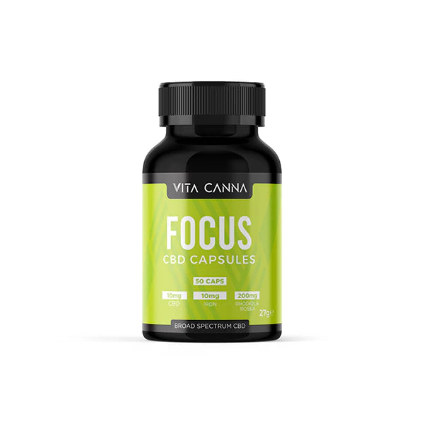 Vita Canna 500mg Functional CBD Capsules - 50 Caps - Focus | The CBD Hut