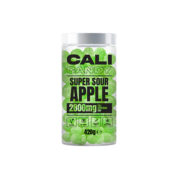 The Cali CBD Co 2800mg CBD Sweets - Super Sour Apple | The CBD Hut