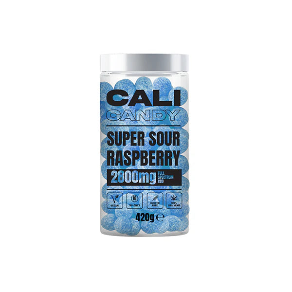 The Cali CBD Co 2800mg CBD Sweets - Super Sour Raspberry | The CBD Hut