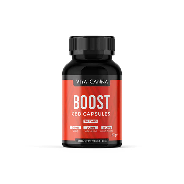 Vita Canna 1000mg Functional CBD Capsules - 50 Caps - Boost | The CBD Hut