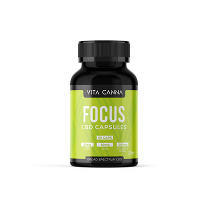 Vita Canna 1000mg Functional CBD Capsules - 50 Caps - Focus | The CBD Hut
