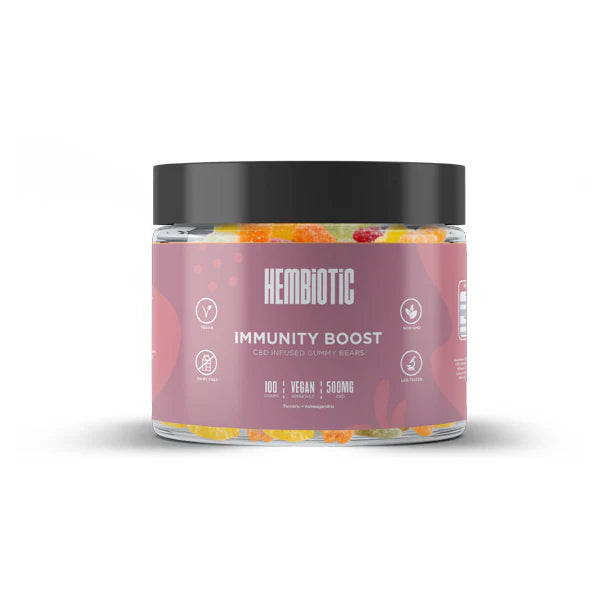 Hembiotic 500mg Functional CBD Gummy Bears - Immunity Boost | The CBD Hut
