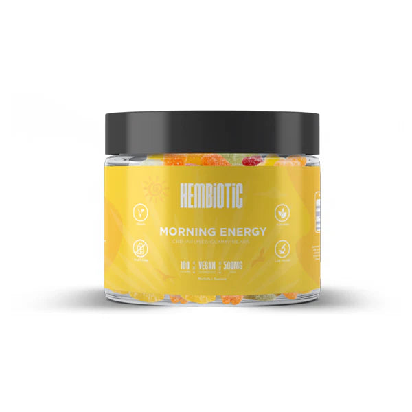 Hembiotic 500mg Functional CBD Gummy Bears - Morning Energy | The CBD Hut