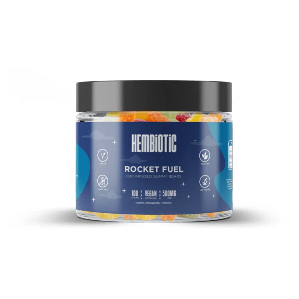 Hembiotic 500mg Functional CBD Gummy Bears - Rocket Fuel | The CBD Hut