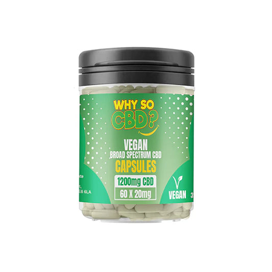 Why So CBD? 1200mg Broad Spectrum CBD Vegan Capsules - 60 Caps | The CBD Hut