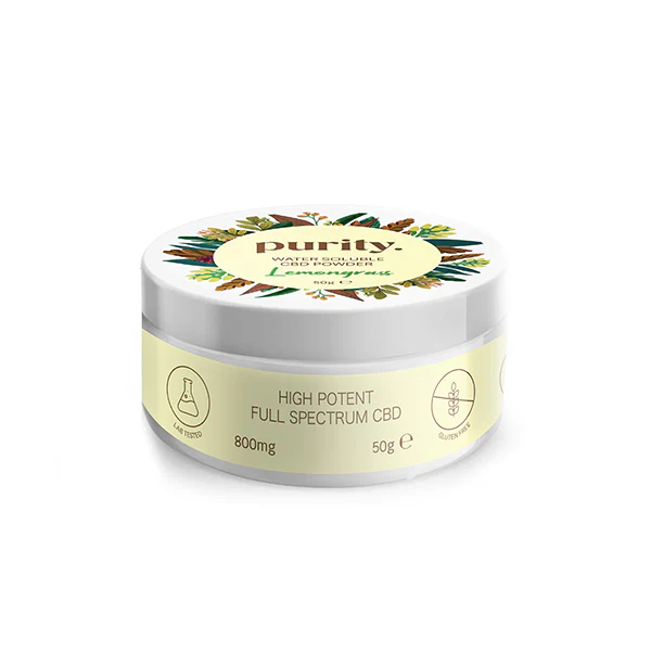 Purity 800mg Potent CBD Water Soluble Powder - Lemongrass Flavour | The CBD Hut