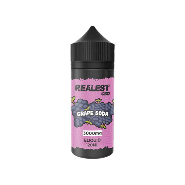 Realest CBD 3000mg Broad Spectrum CBD E-Liquid - Grape Soda (BUY 1 GET 1 FREE) | The CBD Hut