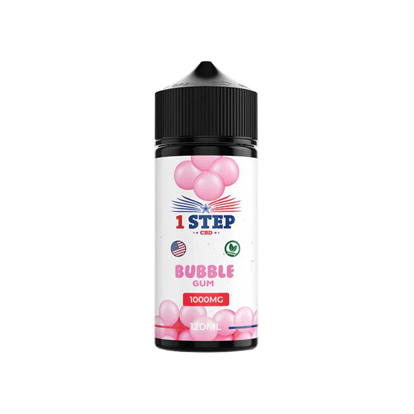 1 Step CBD 1000mg CBD E-liquid - Bubble Gum | The CBD Hut