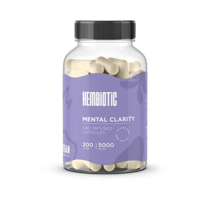 Hembiotic 5000mg Bulk Functional CBD Capsules - 200 Caps - Mental Clarity | The CBD Hut