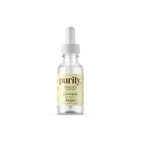 Purity 3000mg Potent CBD Hemp Oil - 30ml - Lemongrass Flavour | The CBD Hut