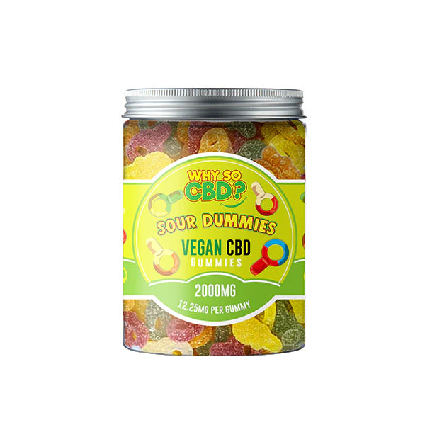 Why So CBD? 2000mg Broad Spectrum CBD Gummies - Large 600g - Sour Dummies | The CBD Hut