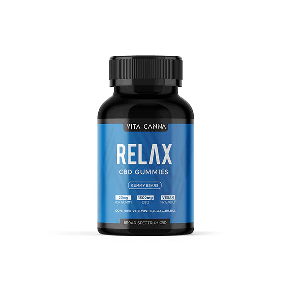 Vita Canna 1500mg Functional CBD Gummy Bears - 75 Count - Relax | The CBD Hut