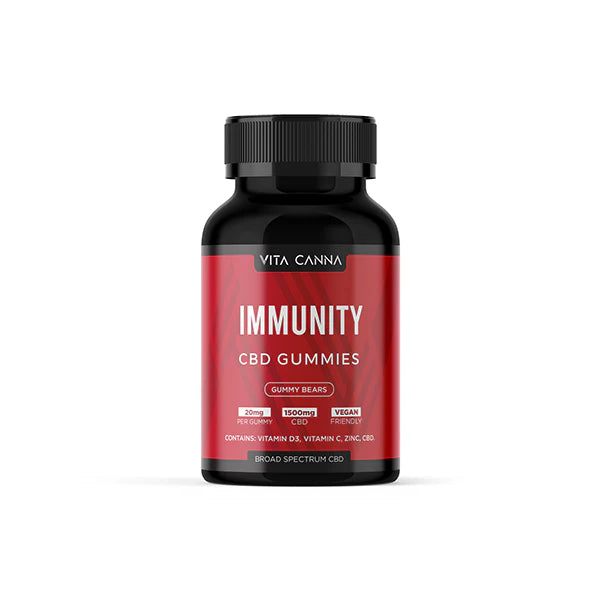 Vita Canna 1500mg Functional CBD Gummy Bears - 75 Count - Immunity | The CBD Hut