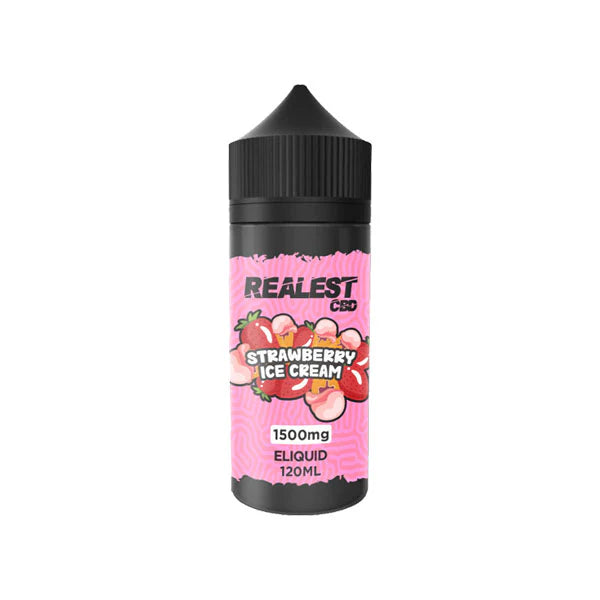 Realest CBD 1500mg Broad Spectrum CBD E-Liquid - Strawberry Ice Cream (BUY 1 GET 1 FREE) | The CBD Hut