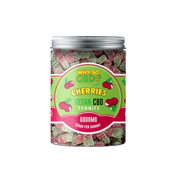 Why So CBD? 6000mg Broad Spectrum CBD Gummies - Large 600g - Cherries | The CBD Hut