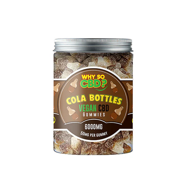 Why So CBD? 6000mg Broad Spectrum CBD Gummies - Large 600g - Cola Bottles | The CBD Hut