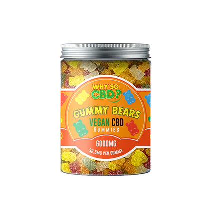 Why So CBD? 6000mg CBD Gummies - Large Tub (600g)
