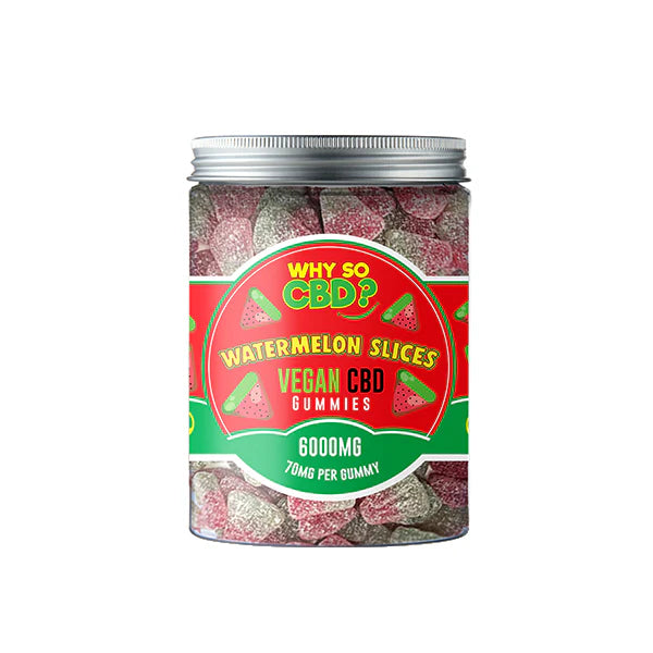 Why So CBD? 6000mg Broad Spectrum CBD Gummies - Large 600g - Watermelon Slices | The CBD Hut