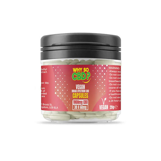 Why So CBD? 1800mg Broad Spectrum CBD Vegan Capsules - 30 Caps | The CBD Hut