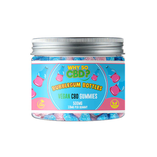 Why So CBD? 500mg Broad Spectrum CBD Gummies - Small 240g - Bubblegum Bottles | The CBD Hut