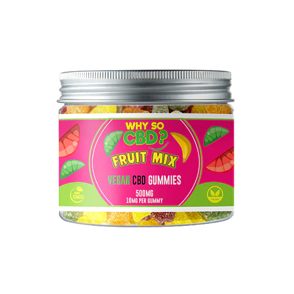 Why So CBD? 500mg Broad Spectrum CBD Gummies - Small 240g - Fruit Mix | The CBD Hut