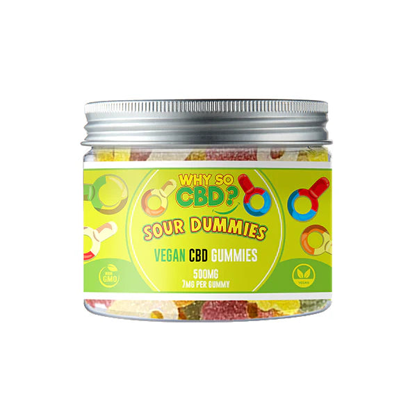 Why So CBD? 500mg Broad Spectrum CBD Gummies - Small 240g - Sour Dummies | The CBD Hut