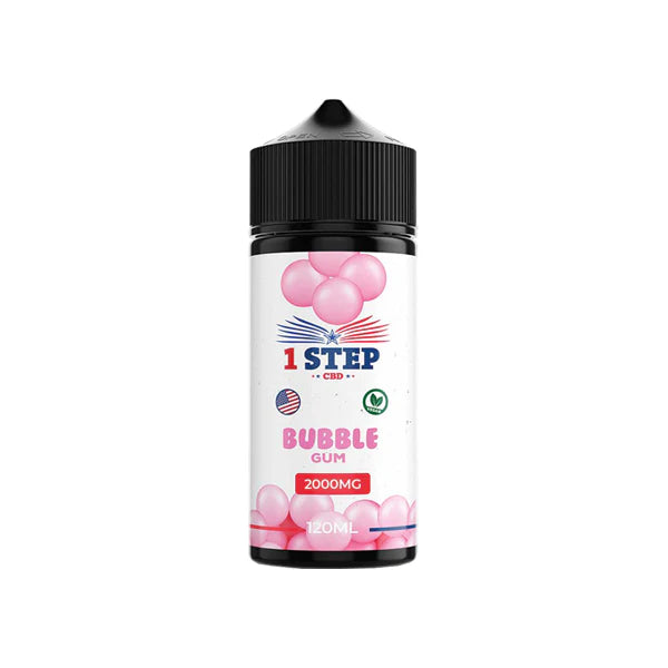 1 Step CBD 2000mg CBD E-liquids - Bubble Gum | The CBD Hut