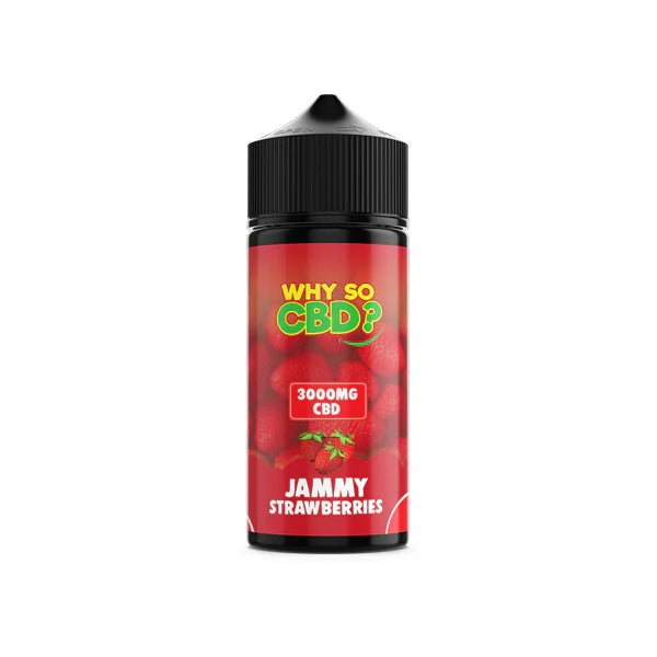 Why So CBD? 3000mg Full Spectrum CBD E-Liquid - 120ml - Jammy Strawberries | The CBD Hut