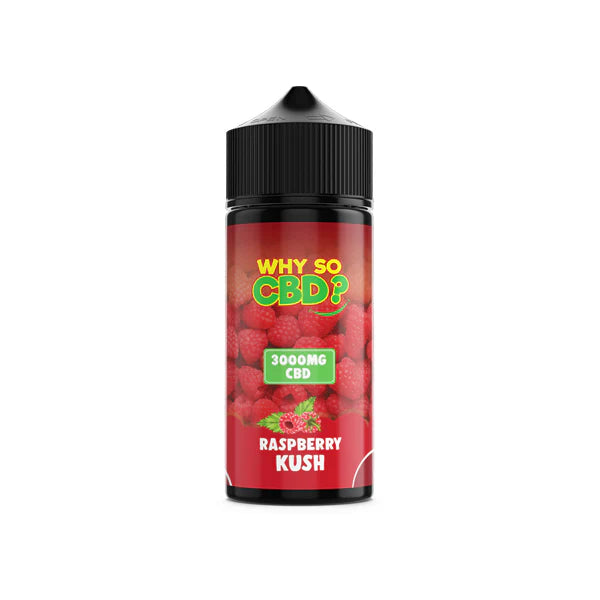 Why So CBD? 3000mg Full Spectrum CBD E-Liquid - 120ml - Raspberry Kush | The CBD Hut