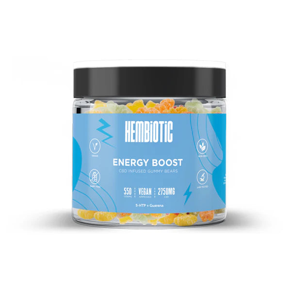 Hembiotic 2750mg Functional CBD Gummy Bears - Energy Boost | The CBD Hut