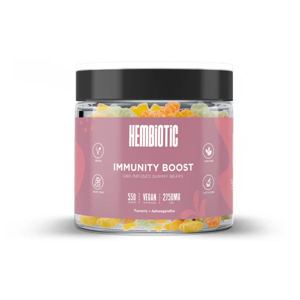 Hembiotic 2750mg Functional CBD Gummy Bears - Immunity Boost | The CBD Hut