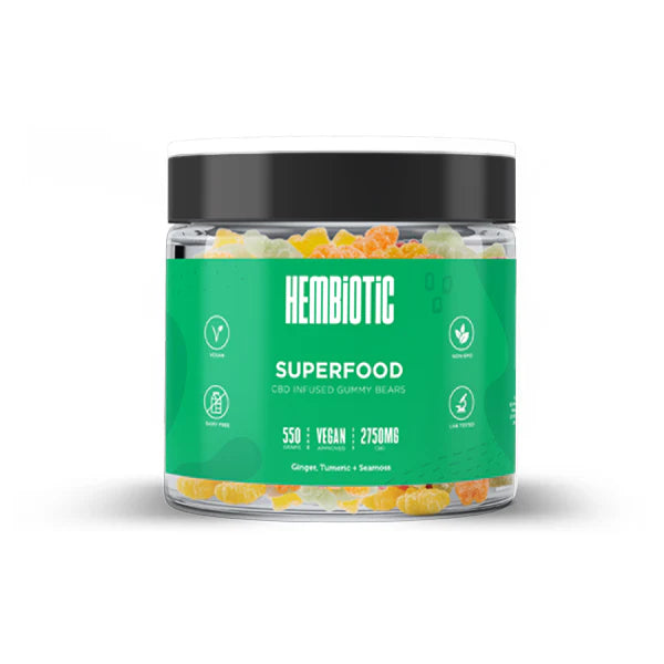 Hembiotic 2750mg Functional CBD Gummy Bears - Superfood | The CBD Hut