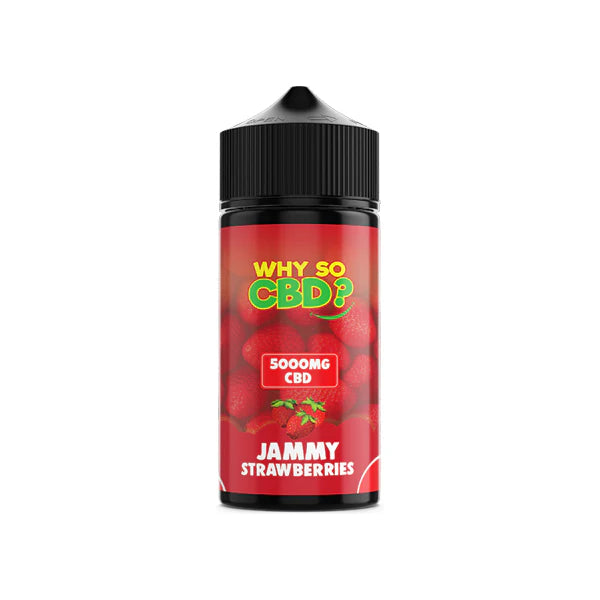 Why So CBD? 5000mg Full Spectrum CBD E-Liquid - 120ml - Jammy Strawberries | The CBD Hut