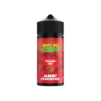 Why So CBD? 5000mg Full Spectrum CBD E-Liquid - 120ml - Jammy Strawberries | The CBD Hut