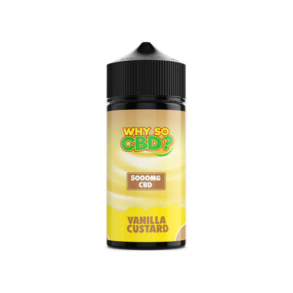 Why So CBD? 5000mg Full Spectrum CBD E-Liquid - 120ml - Vanilla Custard | The CBD Hut