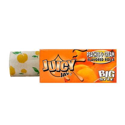 Juicy Jay Big Size Flavoured 5M Rolls - 24 Packs - Peaches & Cream | The CBD Hut