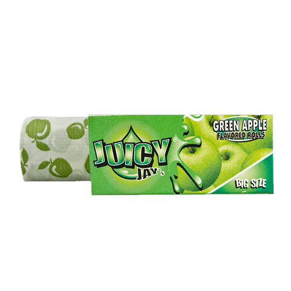Juicy Jay Big Size Flavoured 5M Rolls - 24 Packs - Green Apple | The CBD Hut
