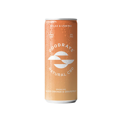 Goodrays 30mg CBD Blood Orange & Grapefruit Seltzer 250ml | The CBD Hut