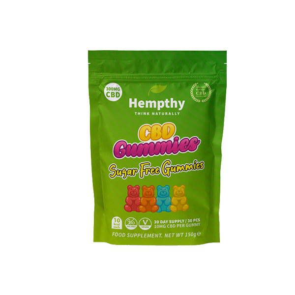 Hempthy 300mg CBD Gummies - 30 Pieces - Sugar Free Gummies | The CBD Hut