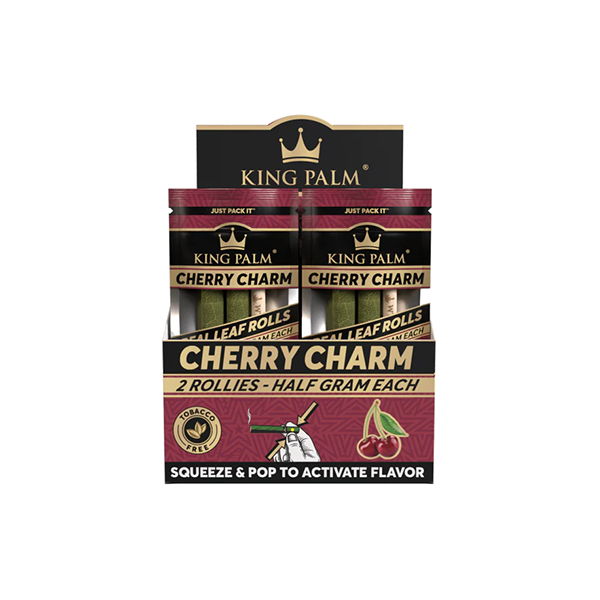 King Palm 0.5g Flavoured Wrap Rollies - 20 Pack Display - Cherry Charm | The CBD Hut