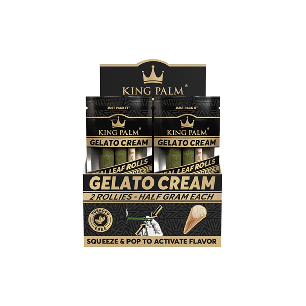 King Palm 0.5g Flavoured Wrap Rollies - 20 Pack Display - Gelato Cream | The CBD Hut