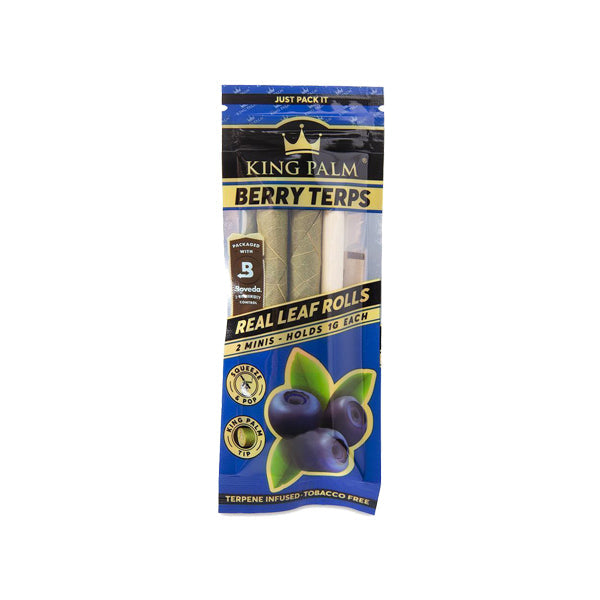 King Palm Mini 1G Rolls - 2 Pack - Berry Terps | The CBD Hut
