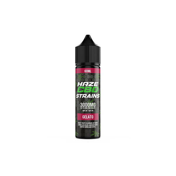 Haze CBD Strains 3000mg Shortfill E-Liquid - Gelato | The CBD Hut