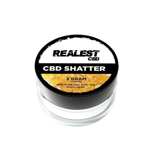 Realest CBD 3000mg CBD Shatter - 3g (BUY 1 GET 1 FREE) | The CBD Hut