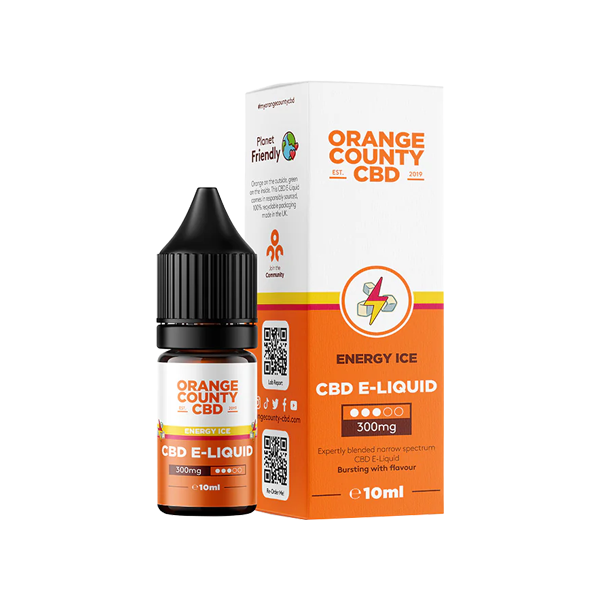 Orange County 300mg CBD E-Liquid - Energy Ice (50VG/50PG) | The CBD Hut