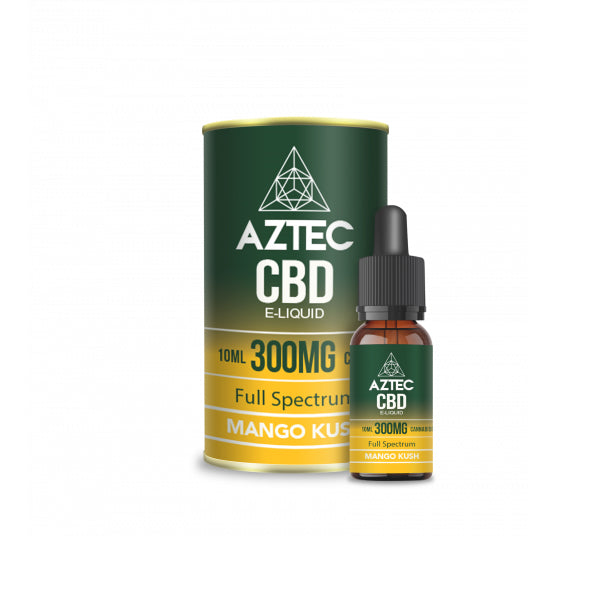 Aztec 300mg CBD Vaping Liquid - Mango Kush (50PG/50VG) | The CBD Hut