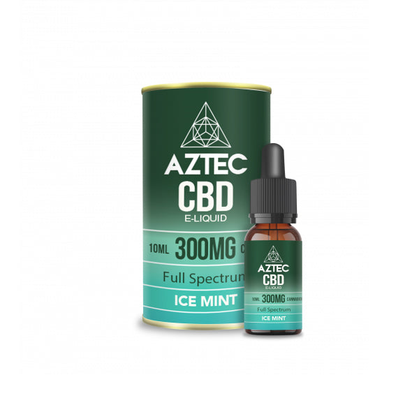 Aztec 300mg CBD Vaping Liquid - Ice Mint (50PG/50VG) | The CBD Hut