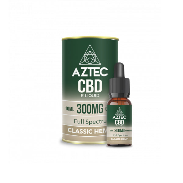 Aztec 300mg CBD Vaping Liquid - Classic Hemp (50PG/50VG) | The CBD Hut