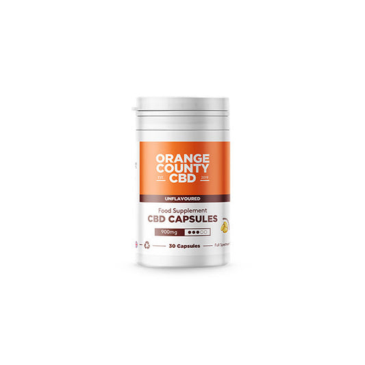 Orange County CBD 900mg Full Spectrum CBD Capsules - 30 Caps | The CBD Hut